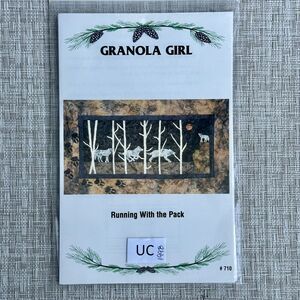 Vintage 1998 Granola Girl 710 Running With The Pack Wolf Quilt Pattern 30"x52”